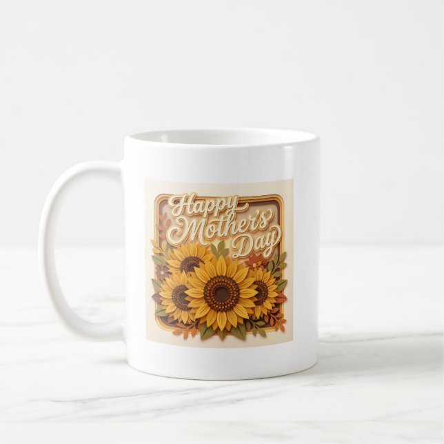 Cute Happy Mother's Day  Coffee Mug (Left)