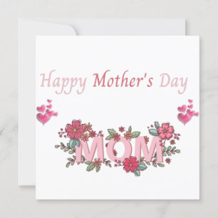 Cute Happy Mother's Day Mum Thank You Card