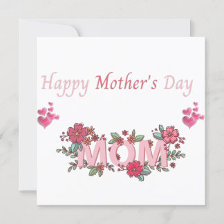 Cute Happy Mother's Day Mum Thank You Card