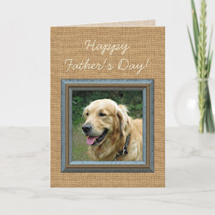 Cute Happy Mothers or Fathers Day with Dog Photo Card