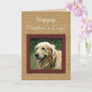 Cute Happy Mothers or Fathers Day with Dog Photo Card