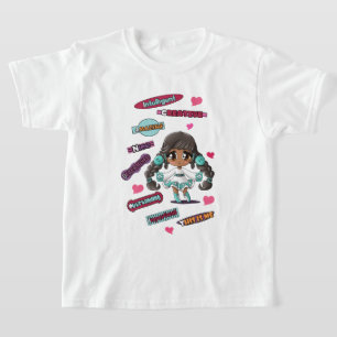 Cute Happy Native American Girl  T-Shirt