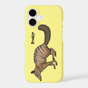 Cute happy numbat cartoon illustration