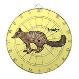 Cute happy numbat cartoon illustration dartboard