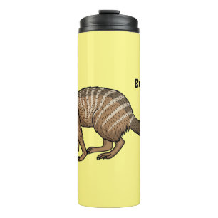 Cute happy numbat cartoon illustration thermal tumbler