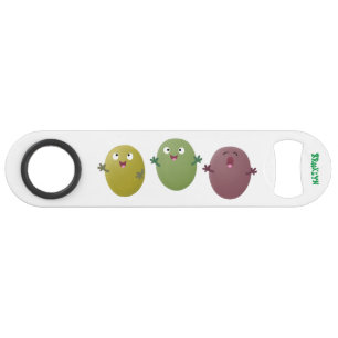 Cute happy olives singing cartoon