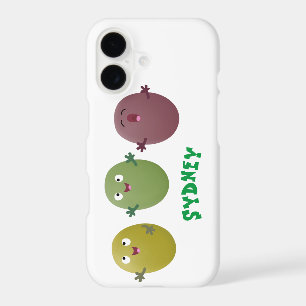 Cute happy olives singing cartoon