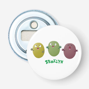 Cute happy olives singing cartoon bottle opener