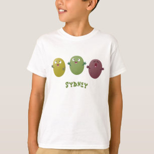 Cute happy olives singing cartoon T-Shirt