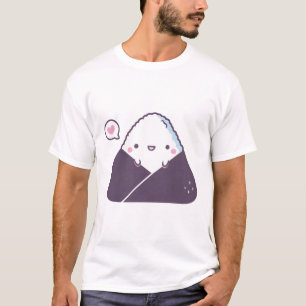 Cute Happy Onigiri Japanese Rice Ball T-Shirt
