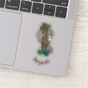 Cute happy pangolin anteater illustration