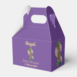 Cute happy pangolin anteater illustration favour box