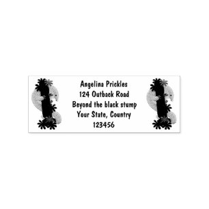 Cute happy pangolin anteater illustration rubber stamp
