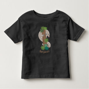 Cute happy pangolin anteater illustration toddler T-Shirt