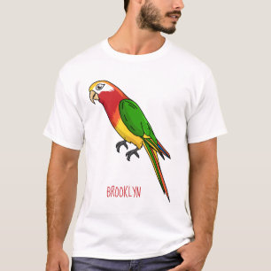 Cute happy parrot cartoon illustration T-Shirt