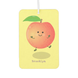 Cute happy peach yellow cartoon car air freshener