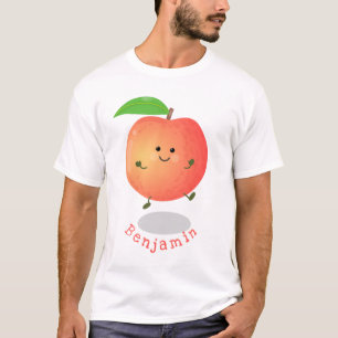 Cute happy peach yellow cartoon T-Shirt