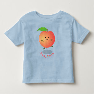 Cute happy peach yellow cartoon toddler T-Shirt