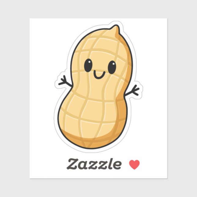 Cute Happy Peanut, Funny Food (Sheet)
