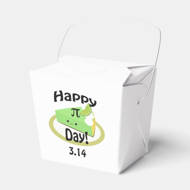 Cute Happy Pi Day Favour Box (Front Side)