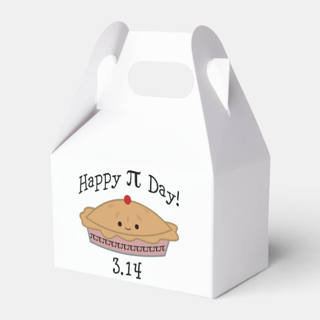Cute Happy Pi Day! Favour Box (Back Side)