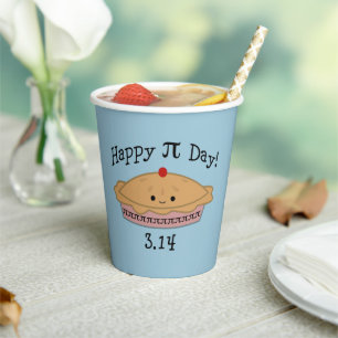 Cute Happy Pi Day! Paper Cups