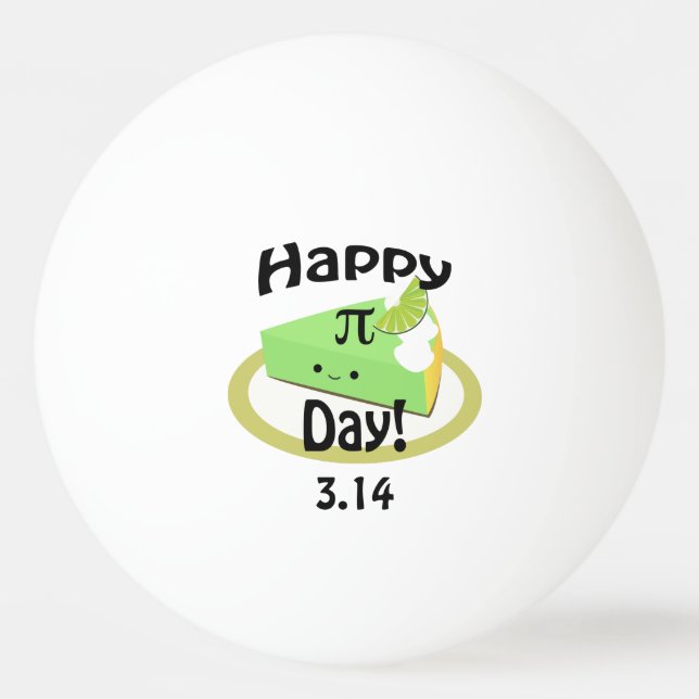 Cute Happy Pi Day Ping Pong Ball (Front)
