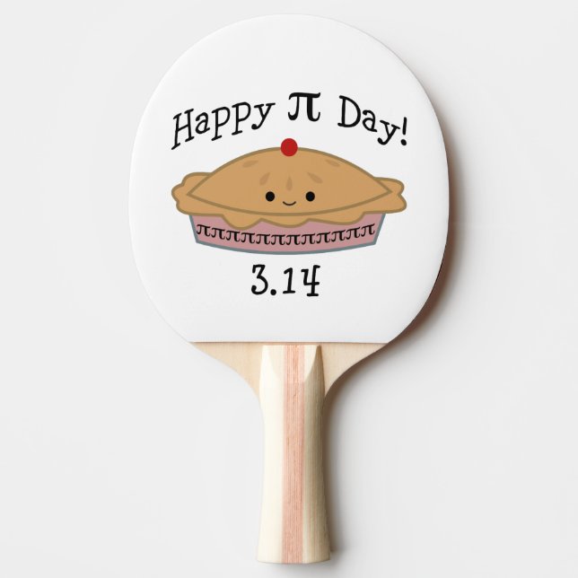 Cute Happy Pi Day! Ping Pong Paddle (Front)
