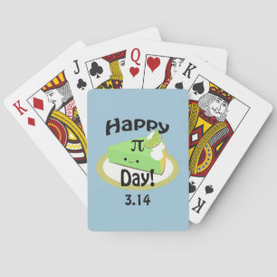 Cute Happy Pi Day Playing Cards
