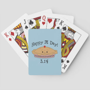 Cute Happy Pi Day! Playing Cards