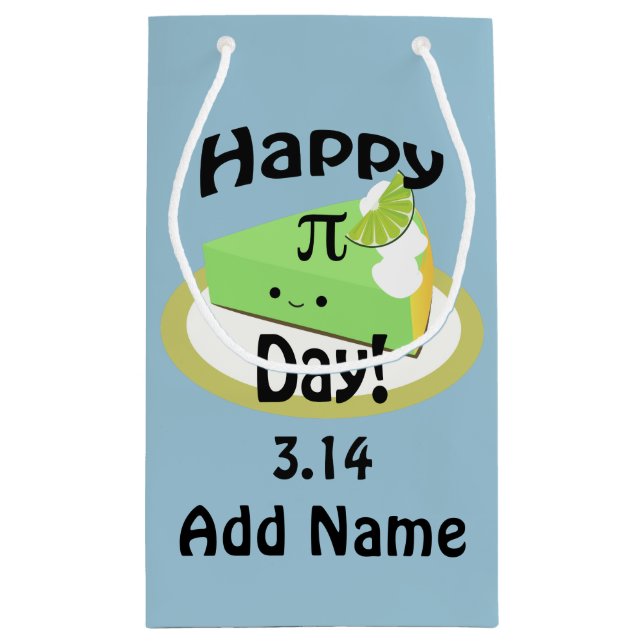 Cute Happy Pi Day Small Gift Bag (Back)