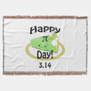 Cute Happy Pi Day Throw Blanket