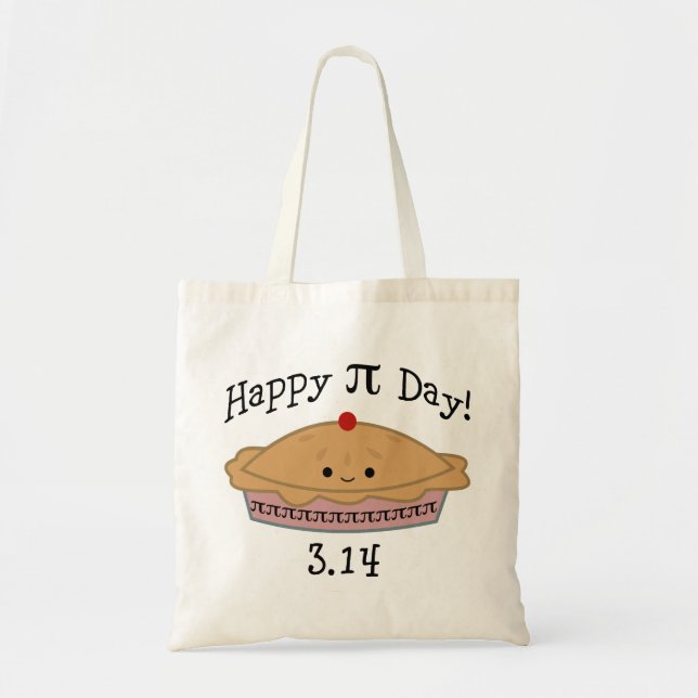 Cute Happy Pi Day! Tote Bag (Front)