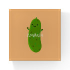 Cute happy pickle cartoon illustration