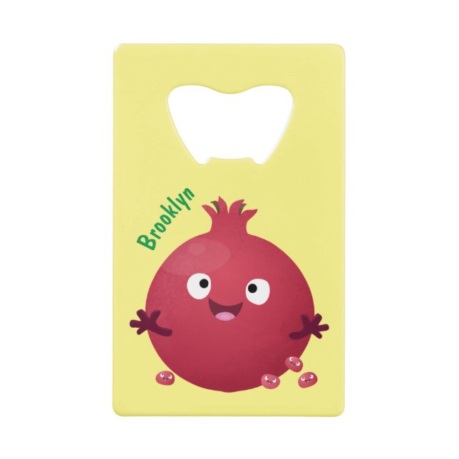 Cute happy pomegranate fruit cartoon (Front)
