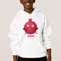 Cute happy pomegranate fruit cartoon