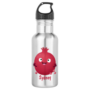 Cute happy pomegranate fruit cartoon 532 ml water bottle
