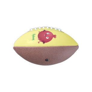 Cute happy pomegranate fruit cartoon football