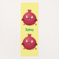 Cute happy pomegranate fruit cartoon