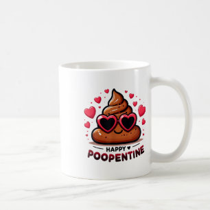 Cute Happy Poopentine Love Poop Cartoon Valentines Coffee Mug