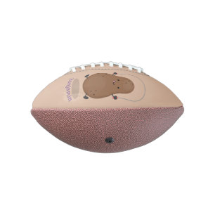 Cute happy potato jumping rope cartoon football