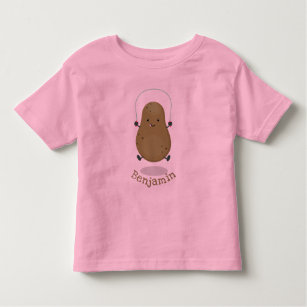 Cute happy potato jumping rope cartoon toddler T-Shirt