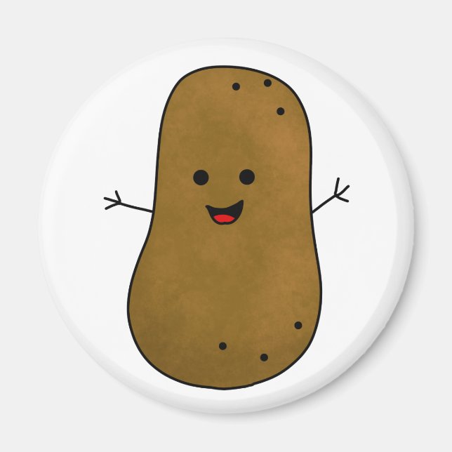 Cute Happy Potato Magnet (Front)