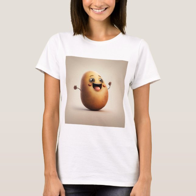 Cute happy potato t-shirt (Front)