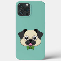 Cute Happy Pug Dog with Papillon