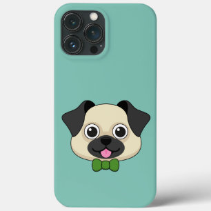 Cute Happy Pug Dog with Papillon iPhone 13 Pro Max Case