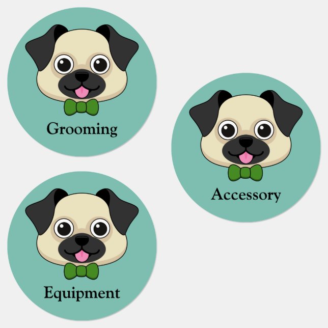 Cute Happy Pug Dog with Papillon | Personalise (Group)