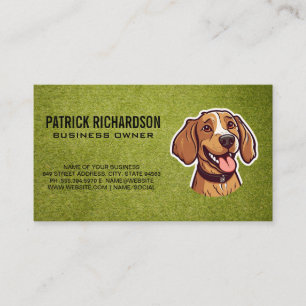 Cute Happy Puppy   Dog Training Business Card