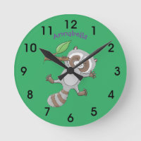 Cute happy raccoon baby cartoon illustration