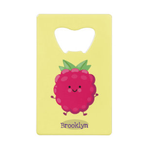 Cute happy raspberry cartoon illustration
